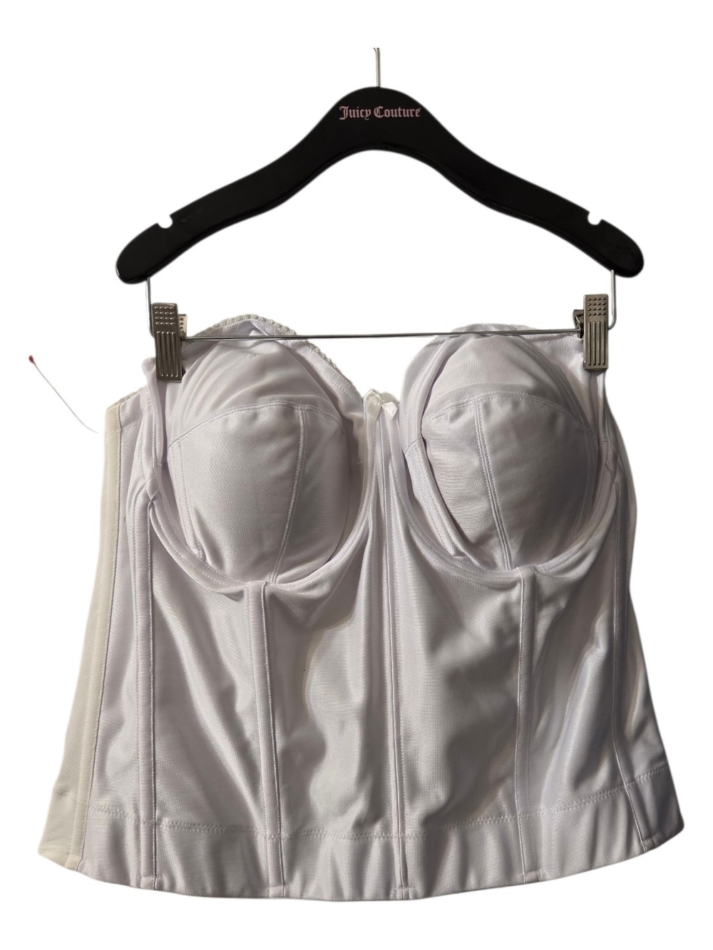 Elila White Strapless Longline Bridal Corset Bra
